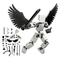 Titan 13 Action Figure, 13 Action Figure,Full Body Mechanical Movable Toy,T13 Action Figure 3D Printed Multi-Jointed Movable,Multiple Accessories,Hand Painted Figure On Sale (White)