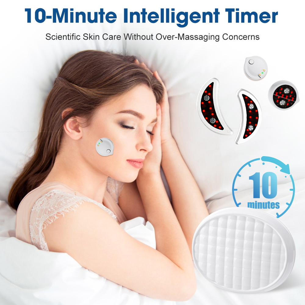 2-IN-1 Red Light Therapy Facial & Eye Massager,Microcurrent EMS Beauty Device for Firming Skin,Reducing Fine Lines,Puffiness & Dark Circles,Portable Rechargeable Type-C LED Face Lifting Tool