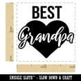 thumbnail image 2 of Best Grandpa in Heart Grandparent's Day Self-Inking Rubber Stamp Ink Stamper - Orange Ink - Small 1 Inch, 2 of 7