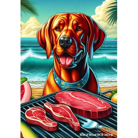 Red Bone Coonhound - Best of Breed DCR Summer Garden Flag
