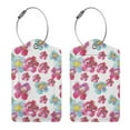 thumbnail image 3 of Naloa Watercolor Flowers Luggage Tag for Suitcase Leather Baggage Tag with Stainless Steel Loop Privacy Cover for Women Men Girls-2 PCS, 3 of 5