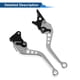 thumbnail image 5 of Palancas de freno y embrague cortas para Yamaha YFZ 450 S/T/V 2003-2006, palanca de freno ajustable de motocicleta de aleación de aluminio tono plateado sólido 1 par, 5 of 6