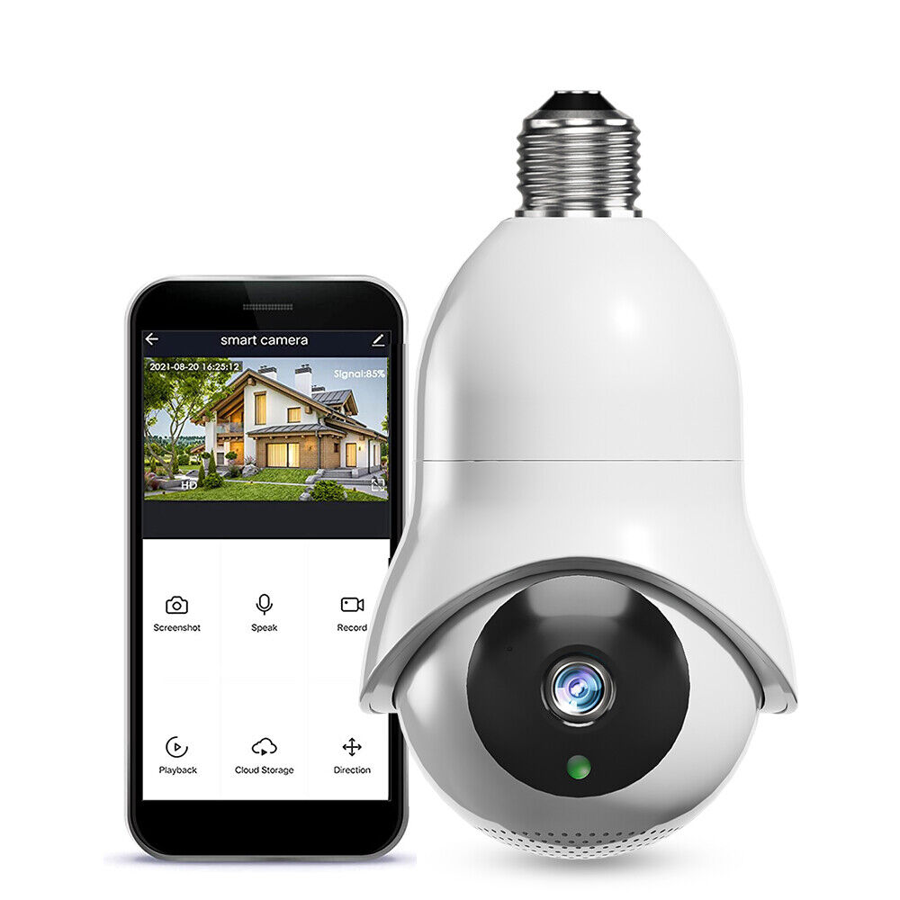 5G 360° 1080P IP E27 Light Bulb Camera WiFi IR Night Smart Home