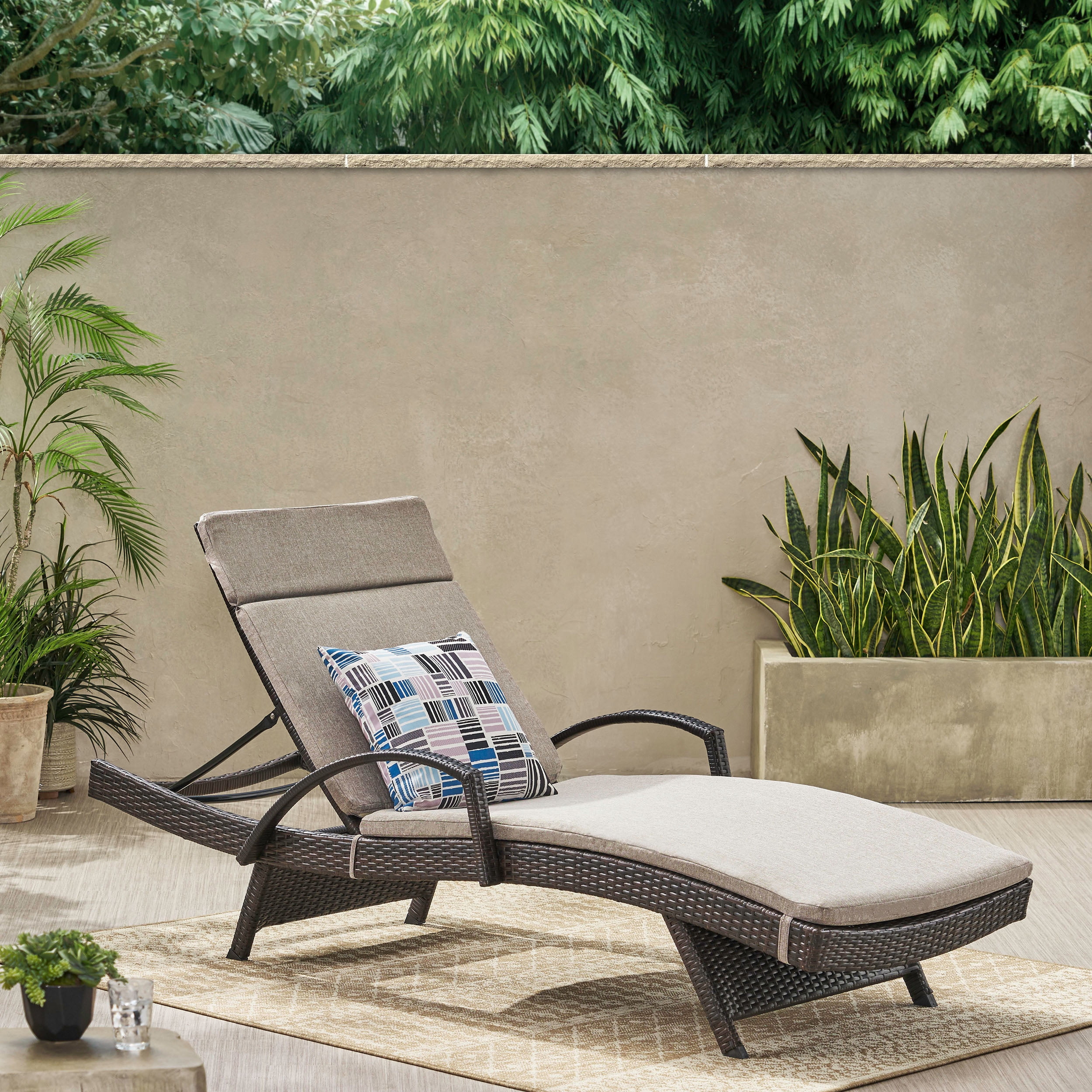 Rebello reclining chaise lounge with cushion hotsell
