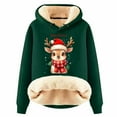 thumbnail image 1 of DuoJiaJ Fleece Long Sleeved Fawn Print Loose Hoodie L, 1 of 3