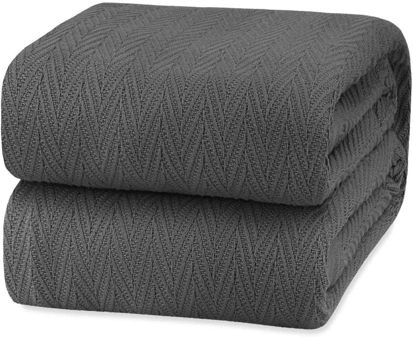 Better Homes & Gardens Pure Cotton Woven King Bed Blanket in Grey