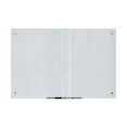 thumbnail image 1 of U Brands Glass Dry Erase Board, 35"x23", White Frosted Surface With Silver Grommets, Frameless, Includes Marker With Eraser, 1 of 4