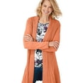 thumbnail image 2 of Cardigans for Women Long Sleeve Swingy Soft Knit Cardigan Sweater W/Pocket-Coral (Medium), 2 of 5