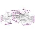 thumbnail image 4 of vidaXL 9 Piece Garden Sofa Set Solid Wood Pine, 4 of 5