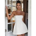 thumbnail image 4 of Robe Tube Sans Bretelles pour Femmes, Robe de Soirée Boîte de Nuit, Robe de Bal Courte Blanche P, 4 of 10