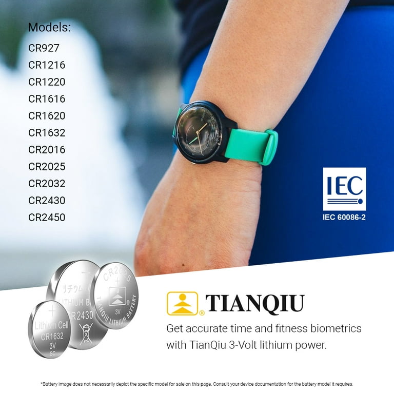 TC2i PILE CMOS TIANQIU 10x Véritable CR1620 3V Bouton Lithium