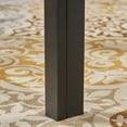 thumbnail image 2 of Israel Outdoor 59" Acacia Wood and Iron Dining Table, Teak, Black, 2 of 5