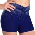thumbnail image 2 of Haitryli Athletic Short Leggings for Girls Sparkle Bottoms Figure Skating Dancewear Gymnastics Ballet Dance Shorts Navy Blue 6, 2 of 6