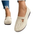 thumbnail image 3 of HBFAGFB Chaussures à Enfiler Femmes Dames Respirantes en Maille Ajourée Légères Chaussures de Marche Blanches Taille 40, 3 of 8