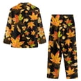 thumbnail image 4 of Renewold Women Thanksgiving Pajamas for Walking Jogger Cozy Fall Maple Leaves Sweatsuit Lightweight Crewneck Button Sleepwear Set 2 Pack Lounge Wear Athletic Clothing Size XL, 4 of 6