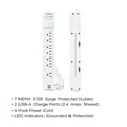 thumbnail image 5 of CyberPower P704URC1 - 2000 Joule White Surge Protector with 2 USB-A Ports, 7 Outlets and 4 ft Cord, 5 of 10