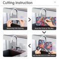 thumbnail image 5 of Yayeee Faucet Mat for Kitchen Sink 14.7" Diatomite Long Splash Guard Pad, Serene Floral Pattern, 2 Pack, 5 of 7