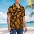 thumbnail image 5 of Bixox Men's Hawaiian Shirts Men's Colorful Pineapple Print Short-Sleeve Shirt-Medium, 5 of 8