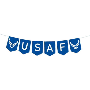 Military USAF Banner,Memorial Day Independence Day Veterans Day Patriotic US  Airforce Theme Party Decoration Supplies