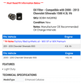 thumbnail image 2 of Oil Filter - Compatible with 2000 - 2013 Chevy Silverado 1500 4.3L V6 2001 2002 2003 2004 2005 2006 2007 2008 2009 2010 2011 2012, 2 of 2