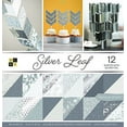 thumbnail image 3 of (2 pack) DCWV Double-Sided Cardstock Stack 12"X12" 36/Pkg-Silver Leaf W/Silver Foil, 3 of 4