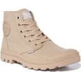 thumbnail image 1 of Palladium Mono Chrome Unisex Lace Up Canvas Ankle Boot In Sand Size 11.5, 1 of 6
