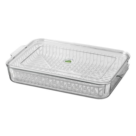 

BFSAUHA Refrigerator Storage Vegetable and Fruit Draining Fresh Keeping Food Grade Sealed Storage Egg Storage Finishing