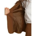 thumbnail image 6 of INSPIRE CHIC Women's Suit Sets Long Sleeves Blazer and Pencil Skirt Two Pieces Work Outfits M Brown, 6 of 7