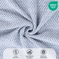 thumbnail image 4 of Superior Chrisney Chevron Cotton Blanket, California King, Blue, 4 of 10