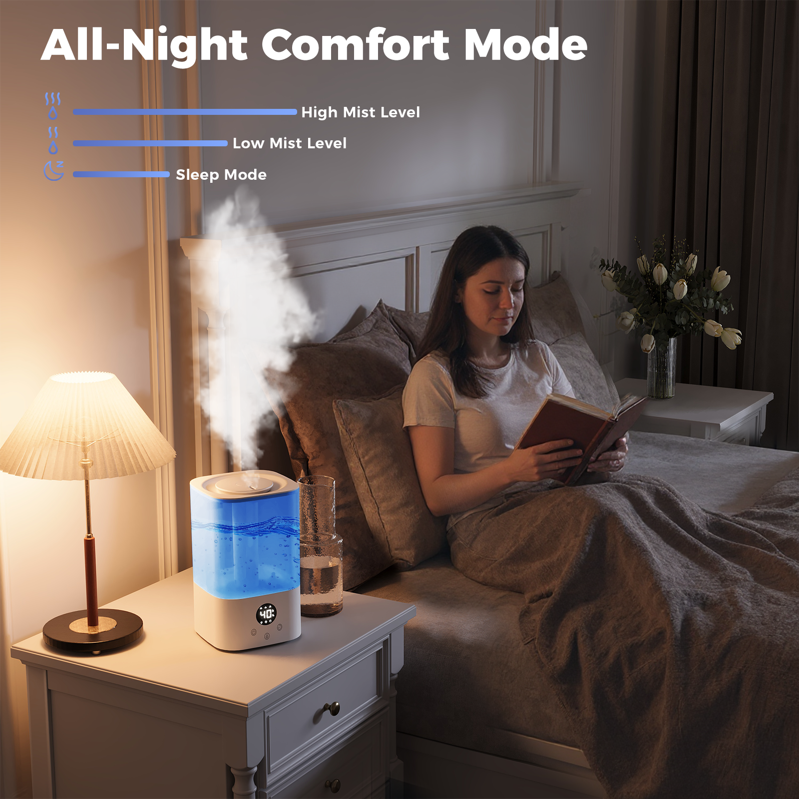Patbrela 3.2L Cool Mist Humidifier with LED Display photo 4