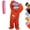 Red, variant on ILHHTCN Big Mouth Monster Onesie with Comb for Kids Adult, Funny Cozy Hooded Plush One Piece Loungewear Animal Pajamas Jumpsuit, Novelty Soft Pjs for Family Party Sleepwear