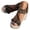 Black, variant on Summer Sandals for Women 2026 Braided Strappy Platform Wedge Espadrille Comfortable Beach Open Toe Woven Bohe Walking Shoes Size 6-10 Black