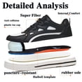 thumbnail image 3 of SPSHOOS Safety Shoes for Men & Women Composite Toe Kevlar Puncture Resistant Non-Slip ESD Black, 3 of 9
