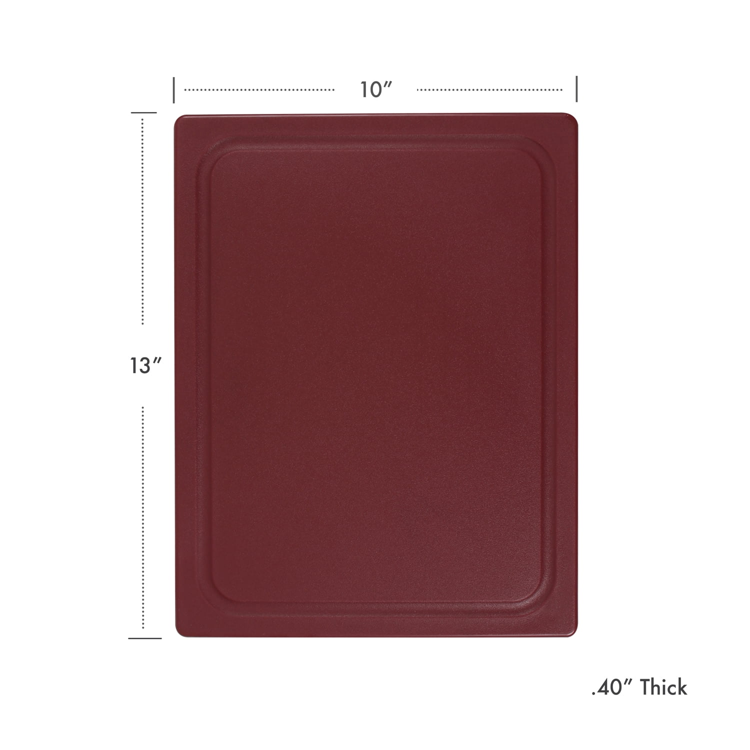 Dexas 10 x 13 Poly Cutting Board with Juice Well in Merlot