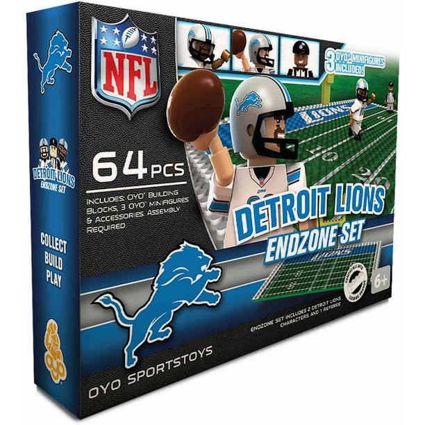 OYO Sports 64-Piece NFL End Zone Building Set, Detroit Lions Walmart.com