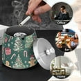 thumbnail image 4 of Yayeee Ashtray with Lid for Cigarette Smokeless Stainless Steel Home Ash Holder, Red Christmas Gingerbread, 4 of 7