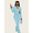 Light Blue, variant on Women’s Zip-Up Athleisure Set — Slim Fit Stretch Tracksuit, Compression Sportswear 2-Piece Outfit, High-Rise Flare Leg Pants, Body-Contouring Activewear, Soft Breathable Workout Set