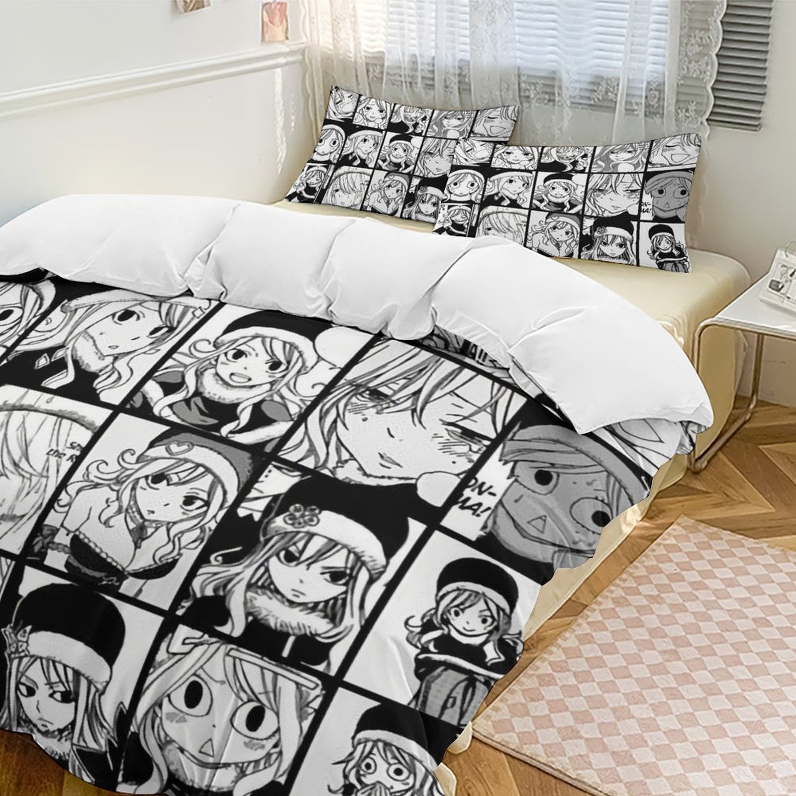 Fairy Tail Anime Home Bed 3-piece Set,Lightweight and comfortable