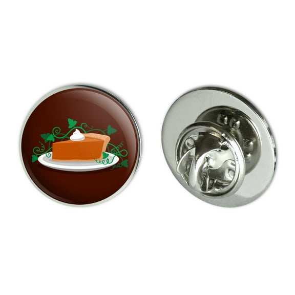 Pumpkin Pie Metal 0.75" Lapel Hat Pin Tie Tack Pinback