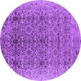 thumbnail image 1 of Ahgly Company Indoor Round Oriental Purple Industrial Area Rugs, 8' Round, 1 of 4
