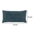 thumbnail image 5 of Rosie 14 x 26 Lumbar Accent Throw Pillow, Hand Knitted Designs, Blue Linen, 5 of 5