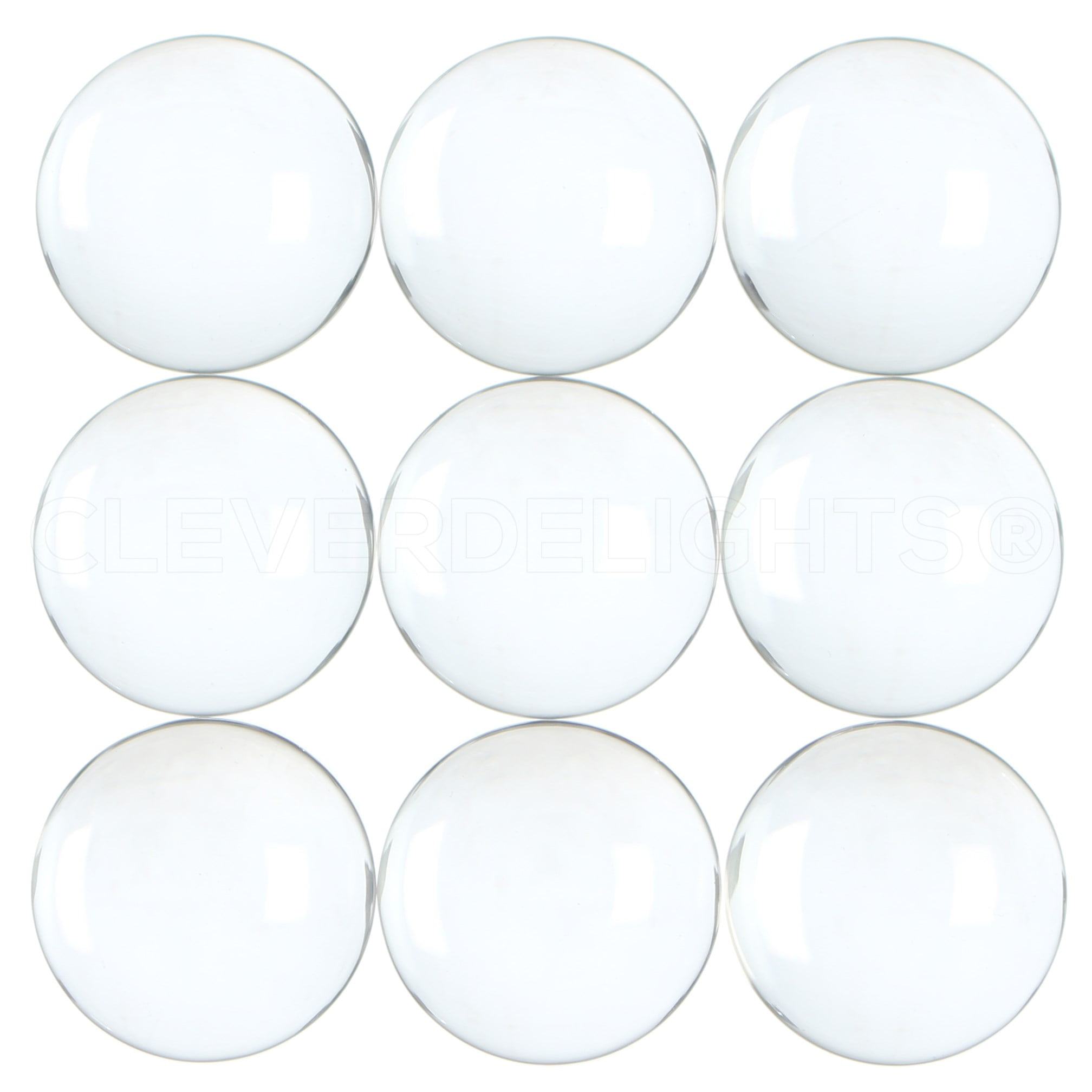 CleverDelights 25mm (1') Round Glass Cabochons - 25 Pack