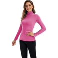 thumbnail image 3 of HSHDLDF Hauts à Manches Longues pour Femmes Col Roulé Doux Extensible Ajusté Couche de Base, 3 of 7