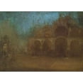 thumbnail image 2 of Whistler, James McNeill 32x25 White Modern Wood Framed Museum Art Print Titled - Nocturne Blue And Gold St Marks Venice 1879, 2 of 4