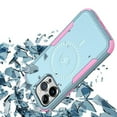 thumbnail image 5 of For Apple iPhone 14 Pro Max (6.7") Hybrid Heavy Duty Compatible with MagSafe Drop Protective Tough Rugged Shockproof Cover ,Xpm Phone Case [ Blue Pink ], 5 of 5