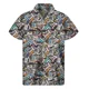 thumbnail image 3 of Camisa con estampado 3D de cinta de música retro 2024, camisas hawaianas de verano para hombre, blusas Y2k con solapa de calle, blusa Aloha con botones y mangas cortas, 3 of 5
