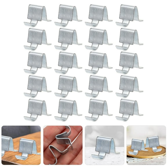 Toyandona 20Pcs Iron Metal Shelf Clips Silver for Kitchen Cabinet Shelf Supports Heavy Duty
