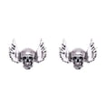 thumbnail image 4 of Qarigey Broches Calavera Esmalte Accesorios Brillo Halloween Broche de gama alta Alas de lujo Pin de solapa Decoración del día de San Valentín plata antigua 2piezas Qarigey CBP193381, 4 of 5