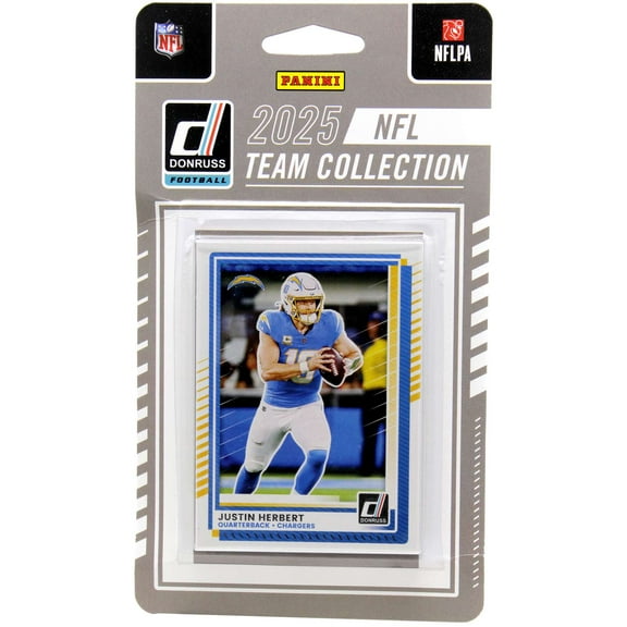 NFL 2025 Donruss Football Los Angeles Chargers Trading Card Team Set