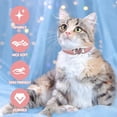 thumbnail image 7 of Miaocao 2 Pack Diamond Cat Collar with Bells and Safety Belt, Adjustable Soft Velvet Kitten Collar with Bling Heart Jewelry, Cute Purple & Pink Cat Collars for Girls & Boys(Neck Girth 8"-10"), 7 of 7